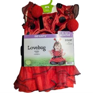 Lovebug Costume 2 piece red 6-12 months Baby Girl k-008